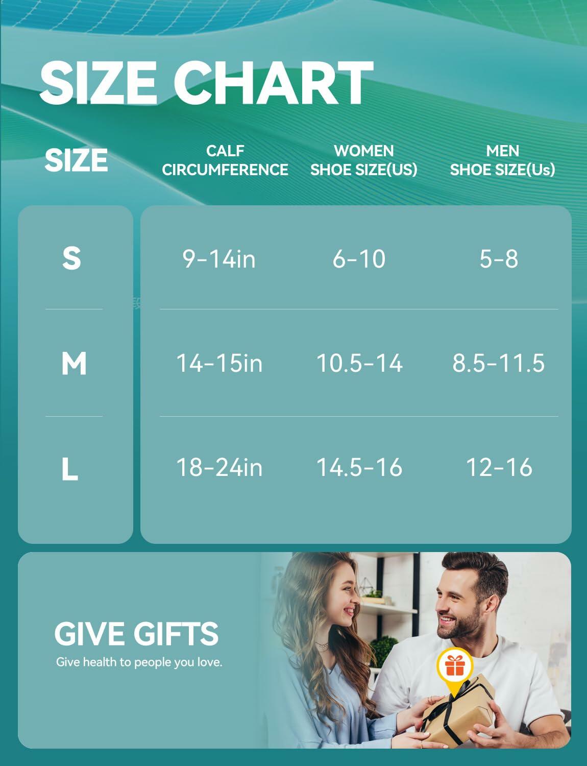 Azalencro Compression Socks Knee High 20-30 mmHg Yellow 2 Pairs Size M