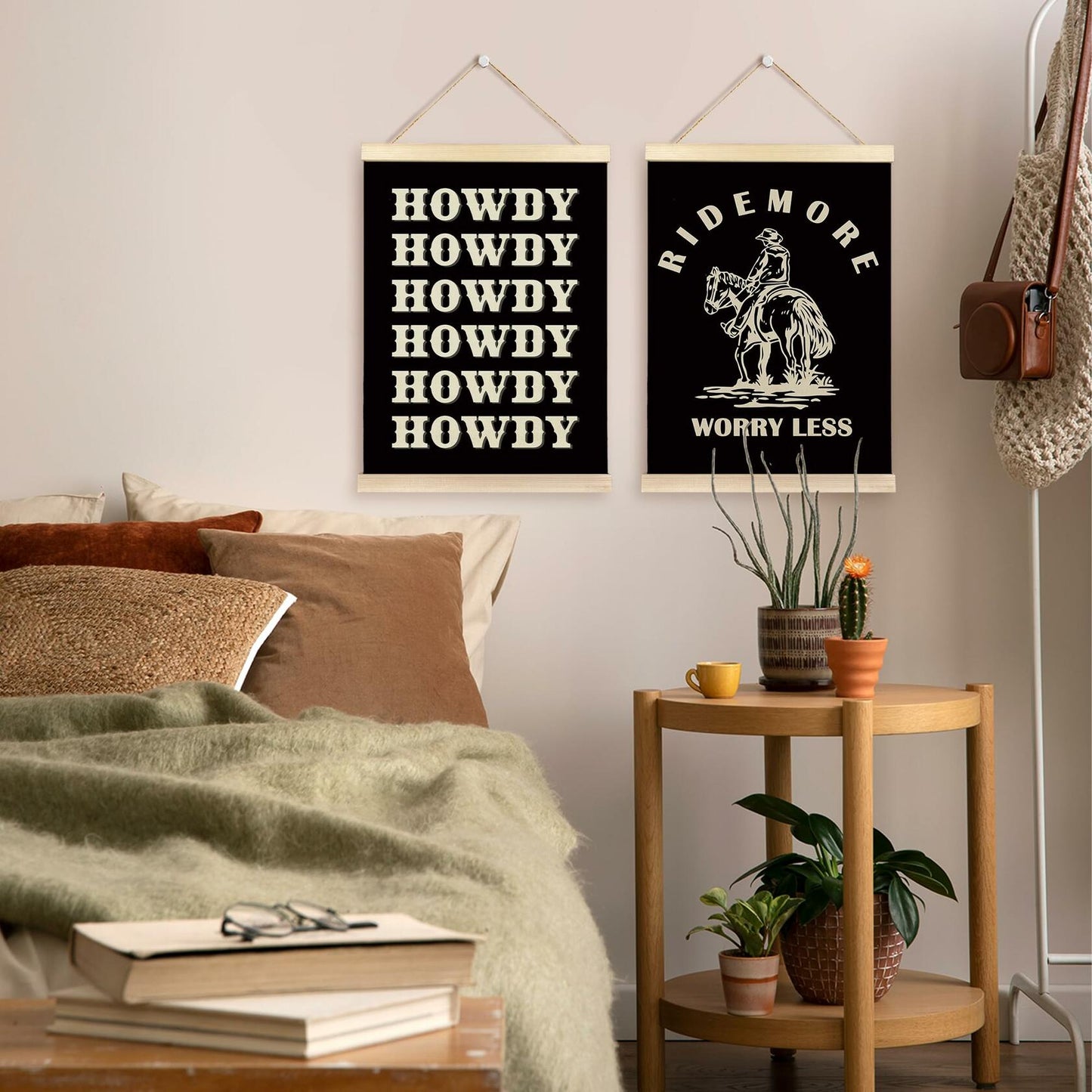 TAEDIN Western Wall Art Poster Hanger Frame Set of 2 Black 12x16