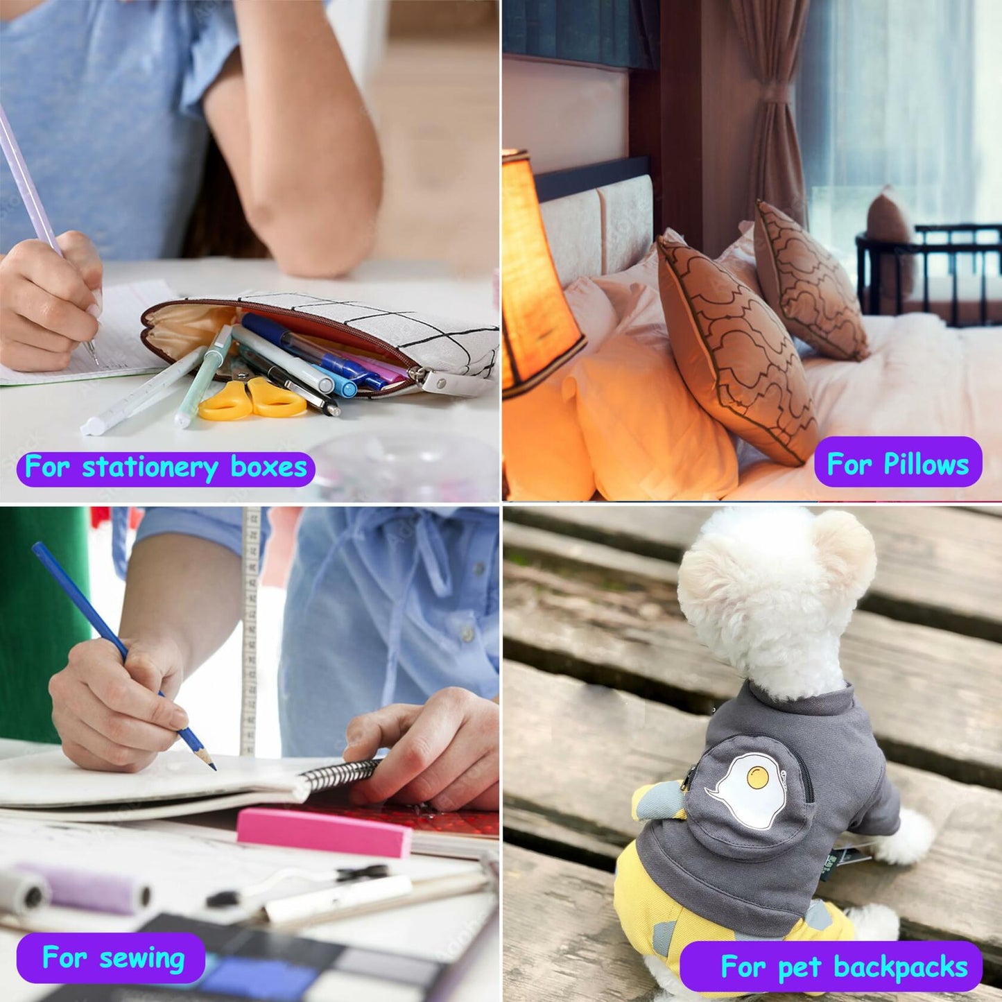 YAKA 4PCS #5 22in Separating Jacket Zippers Black Molded Plastic Size 22in