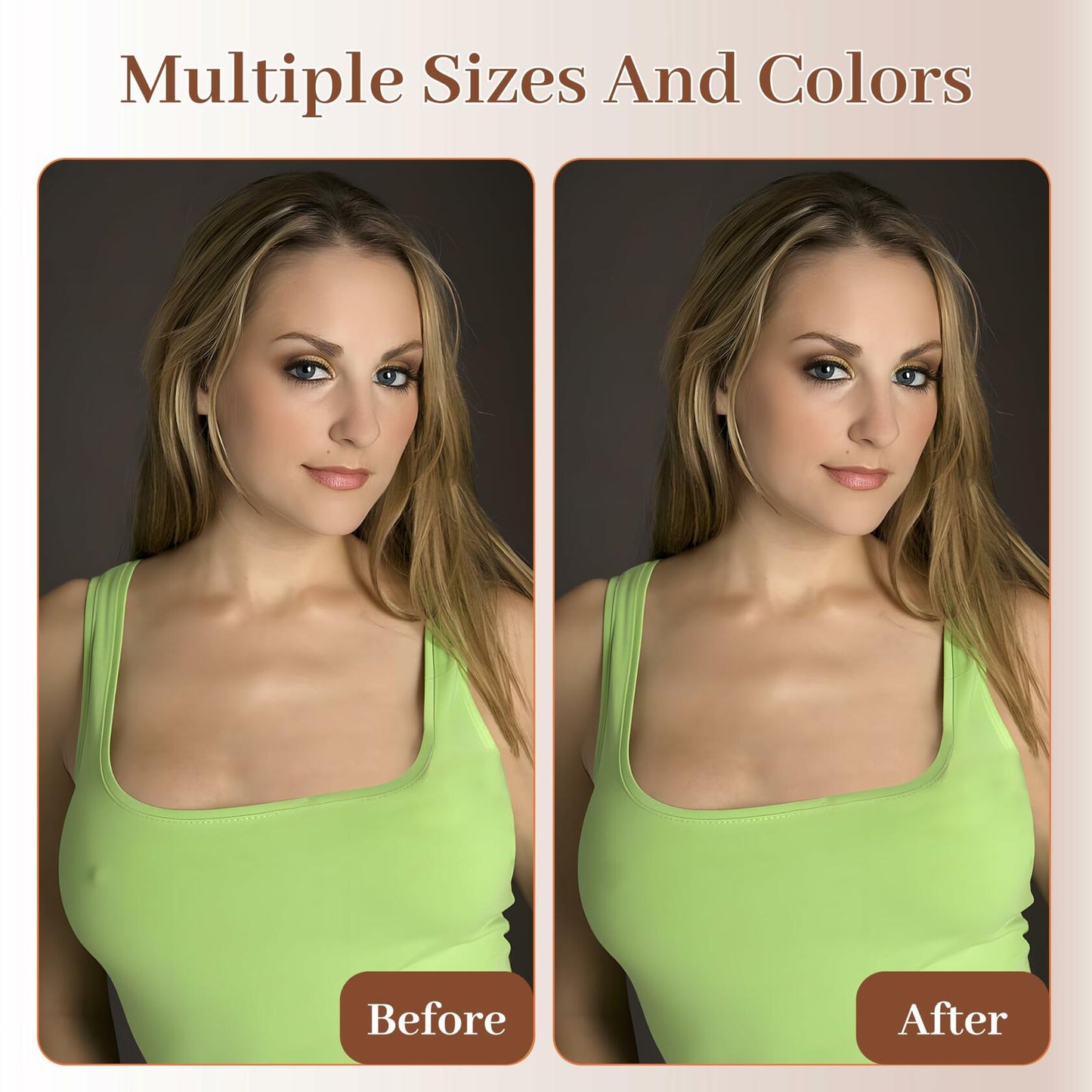 Hotoo Reusable Silicone Nipple Covers Pasties for Strapless Dresses Crème