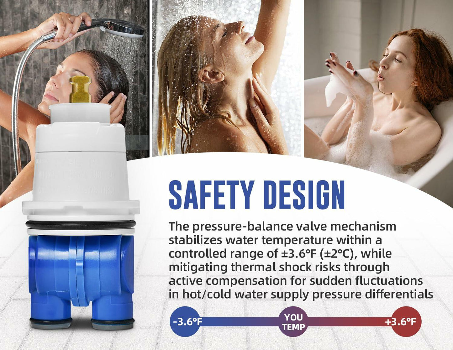 Sxtrrdnary RP19804 Shower Cartridge for Delta 1300/1400 Series Tub Faucet