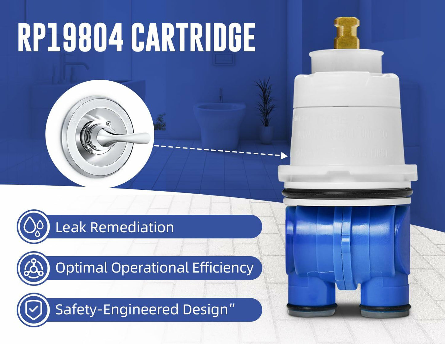 Sxtrrdnary RP19804 Shower Cartridge for Delta 1300/1400 Series Tub Faucet