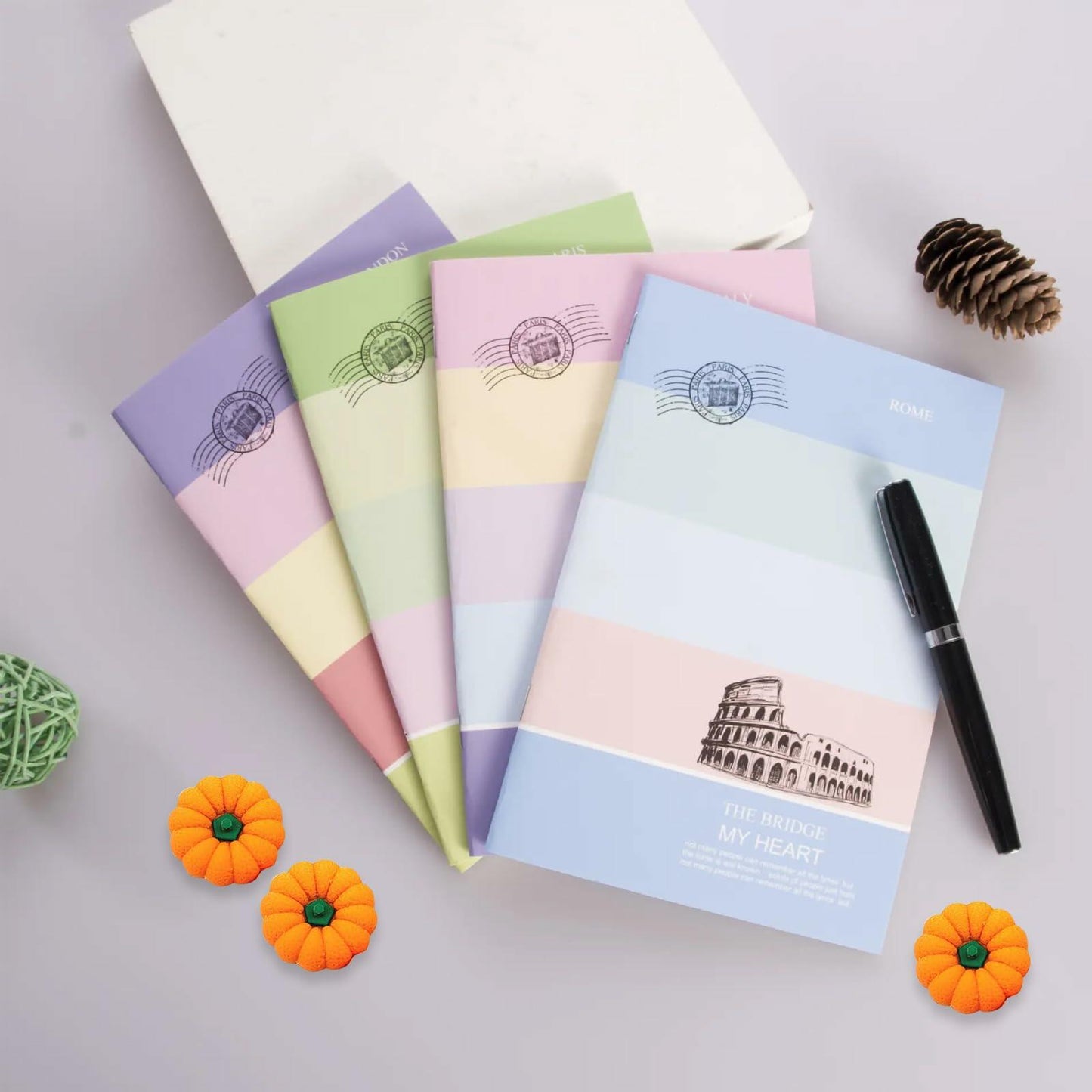 RUIFUU 18Pcs Halloween Pumpkin Erasers Bulk Mini 3D Fall Classroom Prize