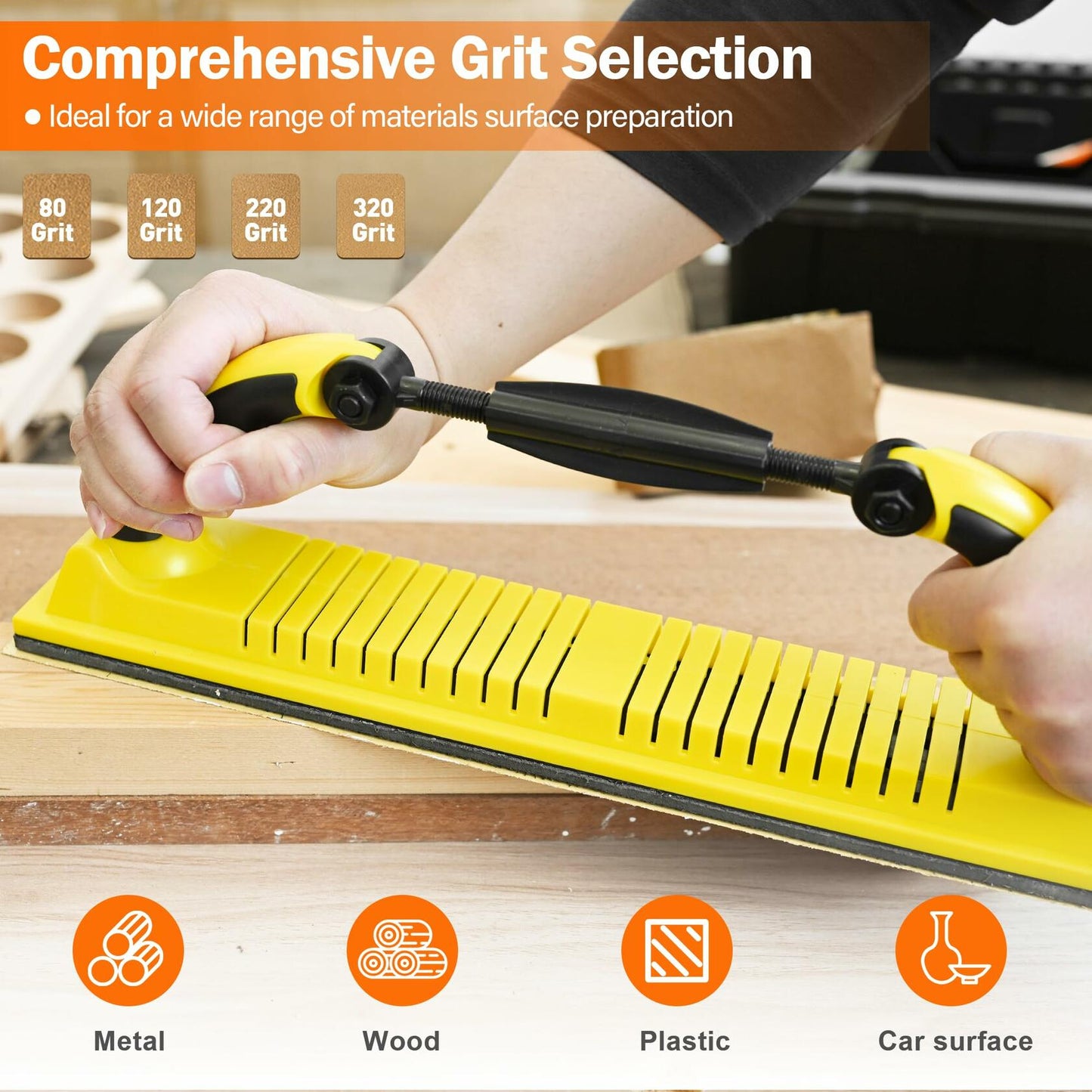 Kendo Premium 220 Grit Longboard Sandpaper 2-3/4" Wide Gold 20 Yard Roll