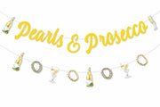 Sursurprise Pearls & Prosecco Bridal Shower Banner Bachelorette Wedding Decor