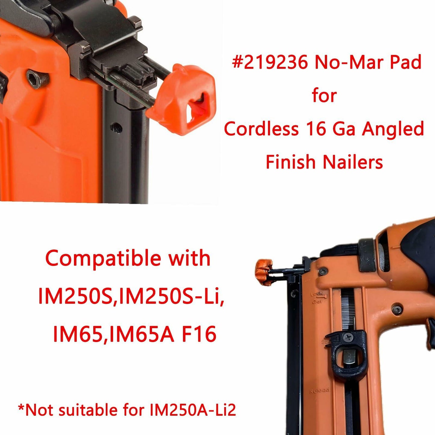 CAMGJORT 5PCS 16-Gauge No-Mar Nailer Tips for IM250AF1 Angled Finish Nailer