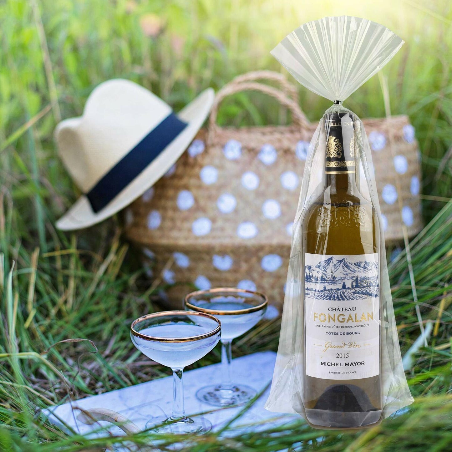 Kolewo4ever Wine Bottle Gift Bags Green Organza 8x16in 100pcs + 200 Twist Ties