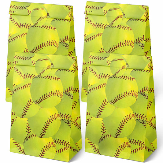 Outego 24 Softball Party Favor Bags with Stickers Kids Birthday Supplies