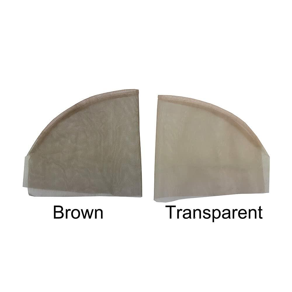 Furun 2Pcs 13x4 Swiss Lace Frontal Closure Net Transparent Wig Base