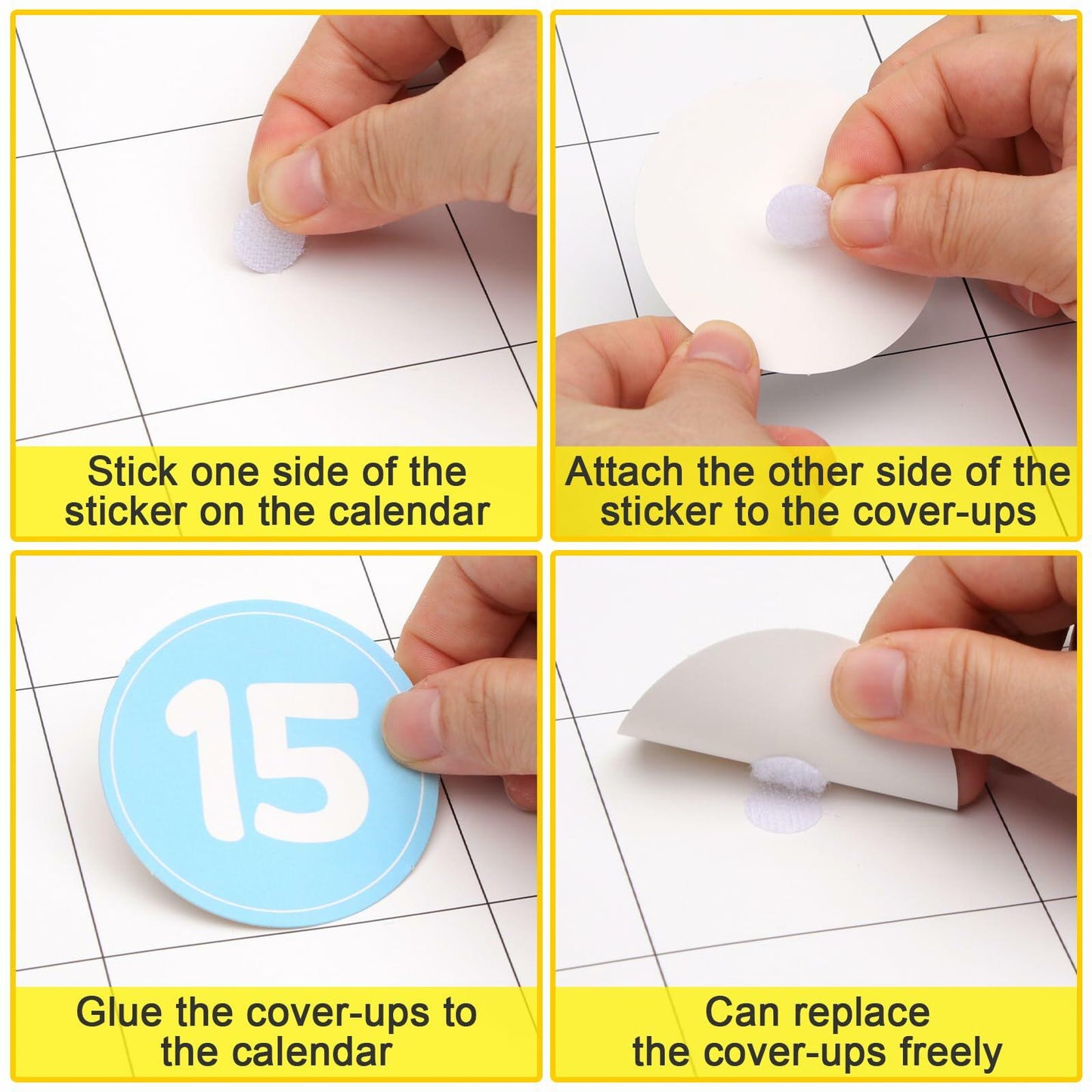 Bee Classroom Calendar Set Back to School Bulletin Board Decoration w/ Stickers