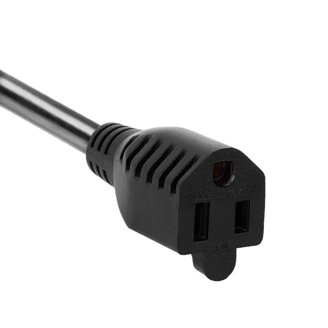 DEALTUS 15ft Nema 5-15 SJTW 14AWG Outdoor Extension Cord Waterproof Switch Black