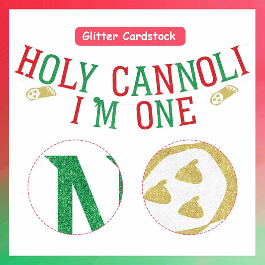 Sursurprise Holy Cannoli 1st Birthday Banner Italian Food Theme 1 Year Old