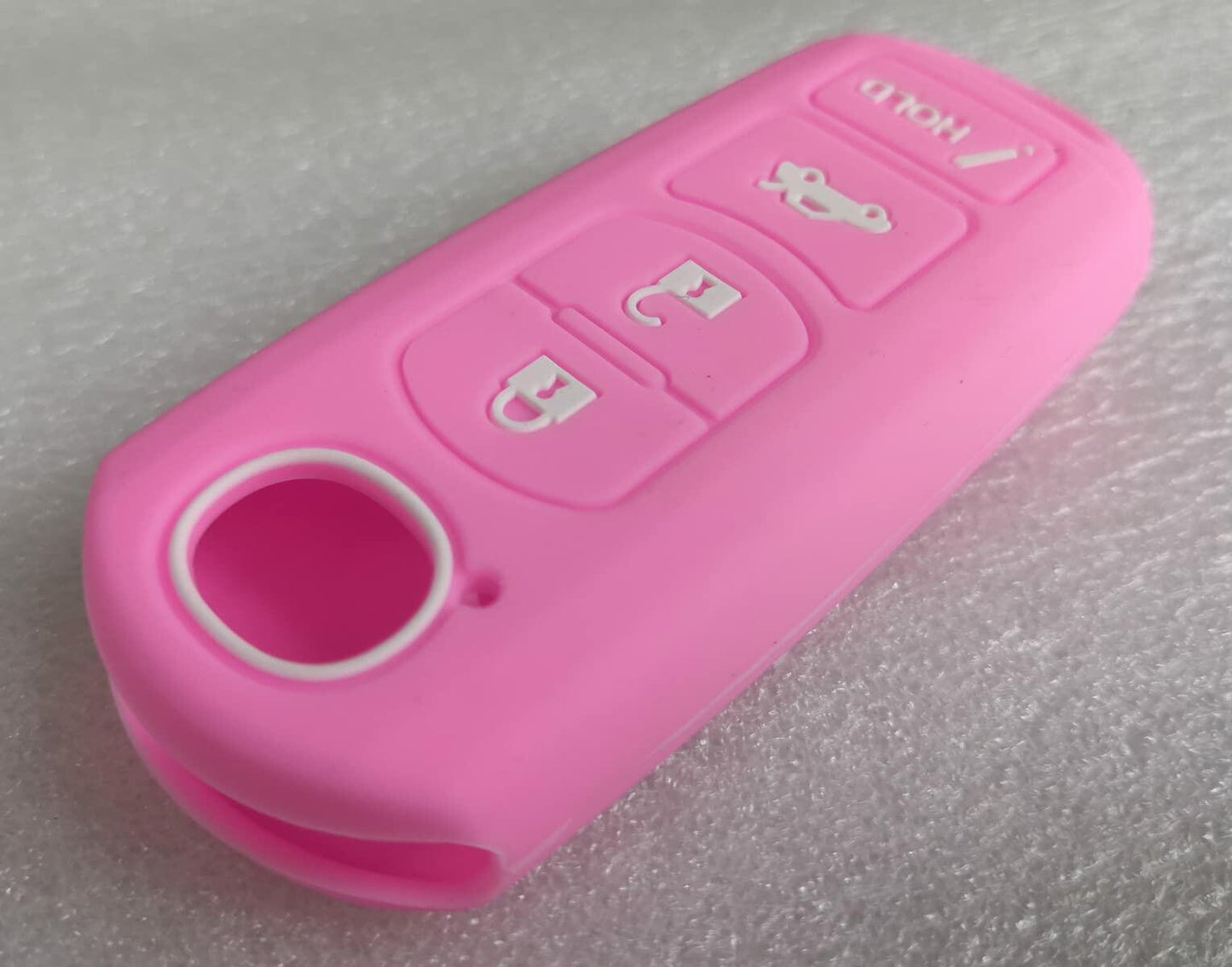 KAWIHEN Silicone Key Fob Cover Pink for Mazda 3 6 CX-7 CX-9 MX-5 Miata