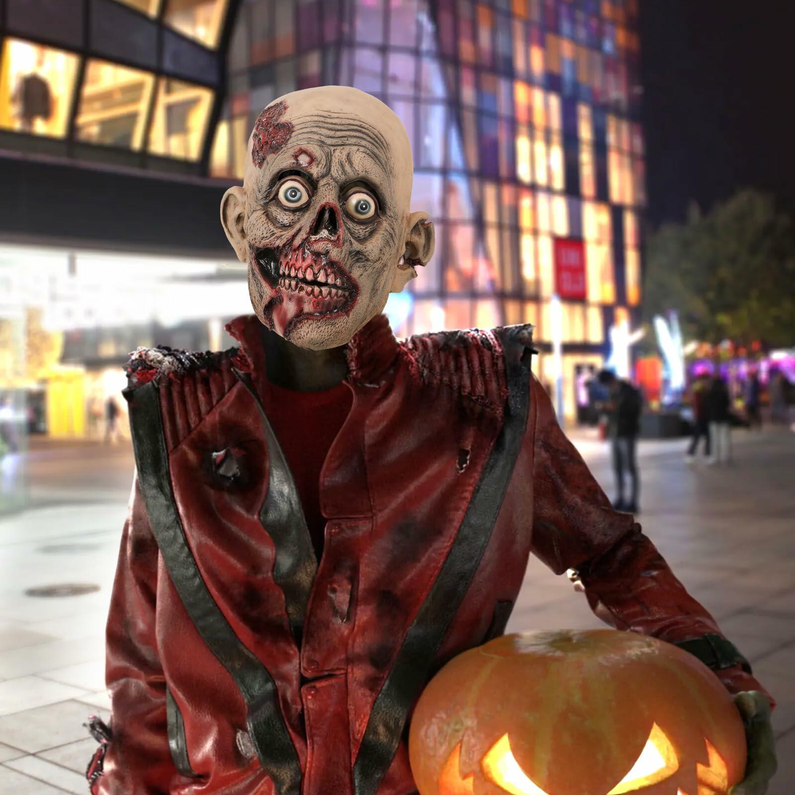 stepsin Scary Zombie Mask Halloween Cosplay Costume Rubber Prop