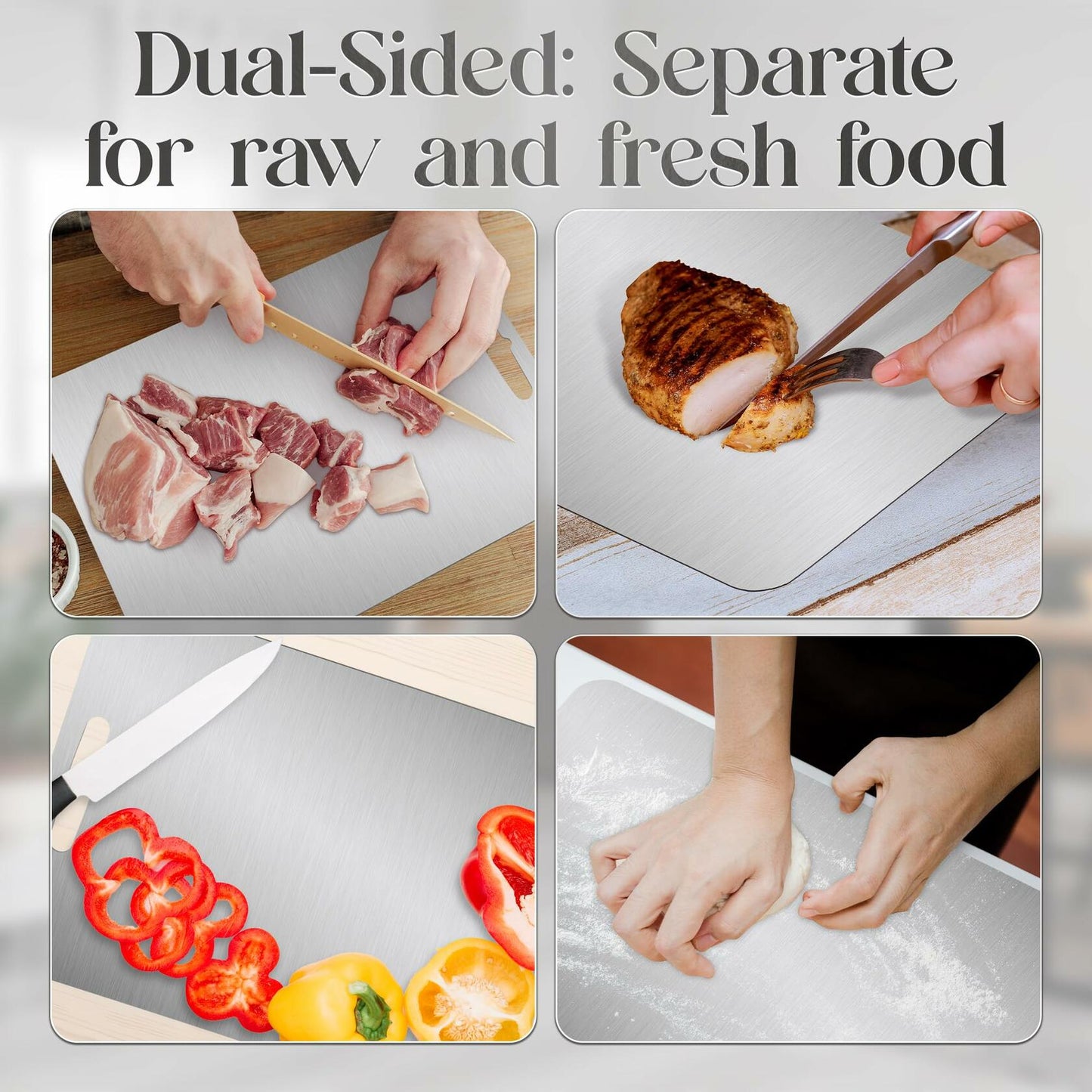 GAUDORA Titanium Cutting Board Non Slip Dishwasher Safe 14x10 in