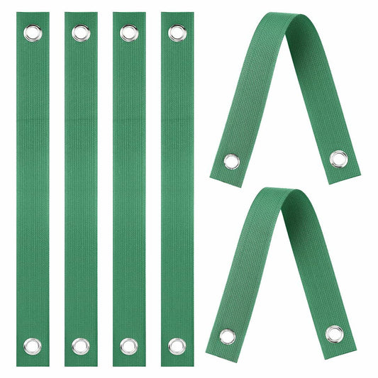 6 PCS Tree Straps 15.7" Green Staking Support Straps with Grommets for Saplings