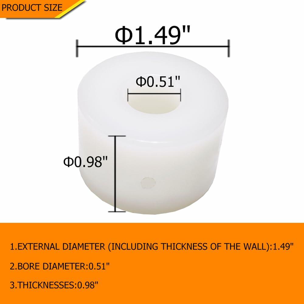 JIN BETTER GRILL PARTS Auger Motor Bushing Replacement ABS Milky White