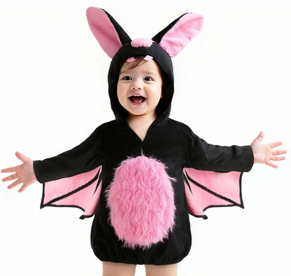 JEGERMIG Toddler Bat Plush Costume Onesie Baby Black Size 2'-2'4"