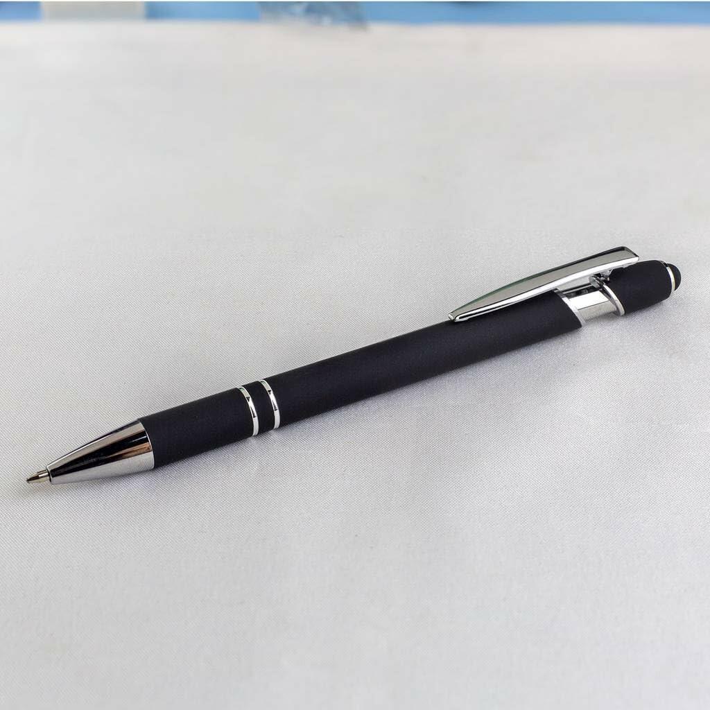 Idcrea 10-Pack Pink Ballpoint Pens Black Ink 2-in-1 Stylus 1.0mm Medium Point