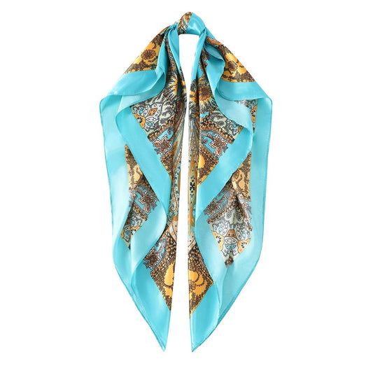 SHJINJU Women's Satin Square Silk Like Hair Scarf Wrap 35" 11-Style