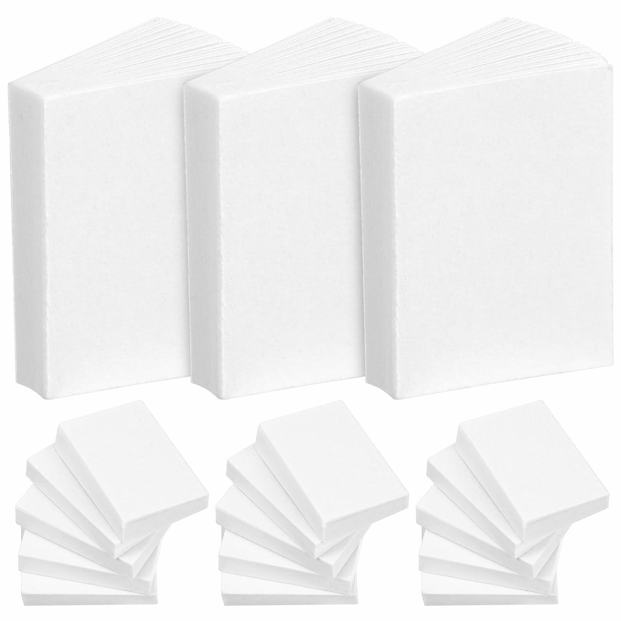 Unomor 50Pcs Miniature Blank Books Dollhouse 1:12 Scale White Paper Crafts