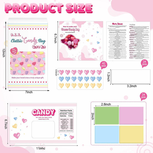 Sadnyy DIY Emotional Support Candy Bags 24 Count Positive Affirmation Kit