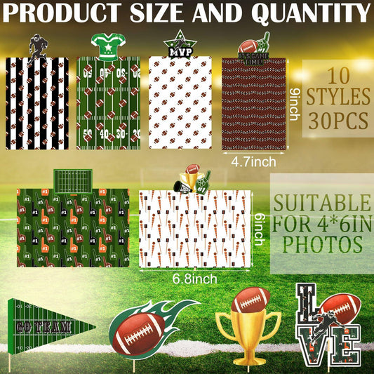 Weekgrat 30 PC Football Party Decorations Table Centerpiece 4x6 Photo Holders