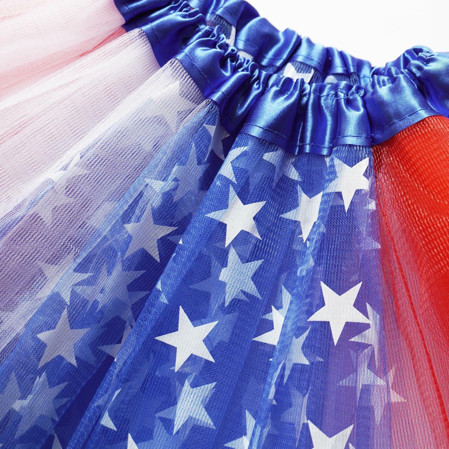 SUFEINI Women's Plus Size Usa Star Tutu Skirt Dance Ballet Halloween Size Plus