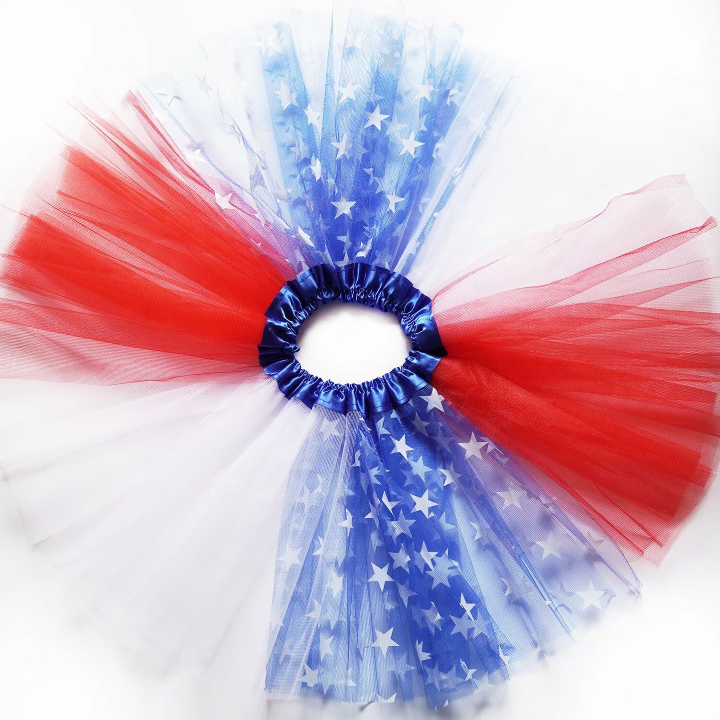 SUFEINI Women's Plus Size Usa Star Tutu Skirt Dance Ballet Halloween Size Plus