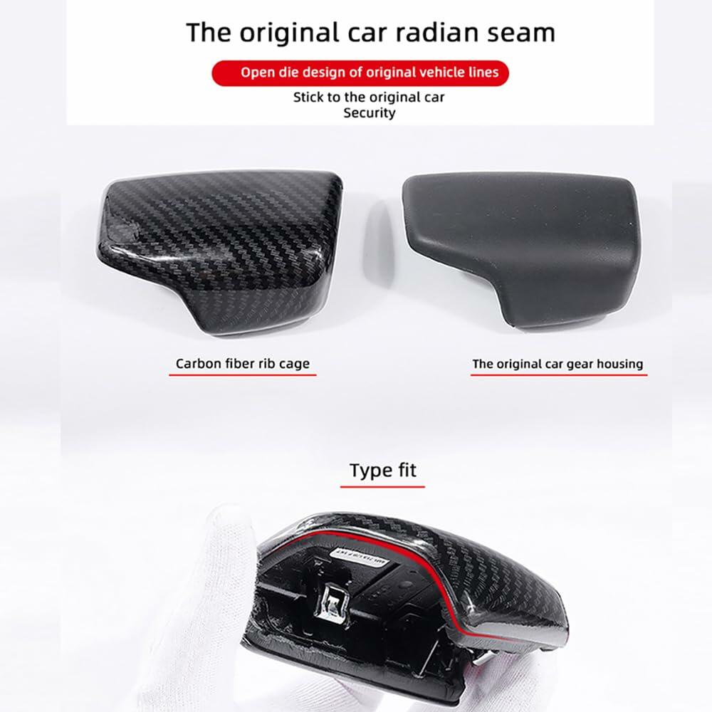 GIPFIRES Audi A4 A5 A6 S6 A7 S7 Q5 Q7 Shift Knob Cover ABS Carbon Fiber
