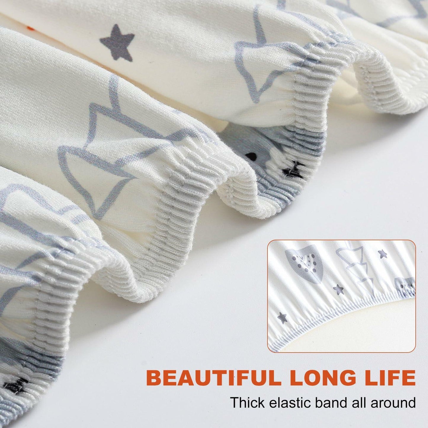 FHMJYH 2PC Super Soft Stretch Knit Crib Sheet Set Microfiber 52x28 Brown Beige