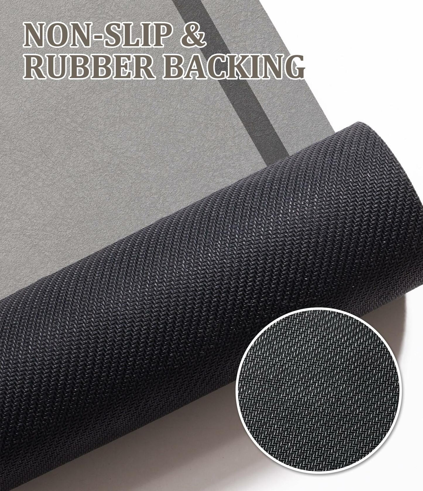 chakme Bathroom Mat Rug Non Slip Quick Dry Ultra Thin 24x16 Grey