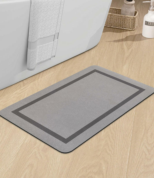 chakme Bathroom Mat Rug Non Slip Quick Dry Ultra Thin 24x16 Grey