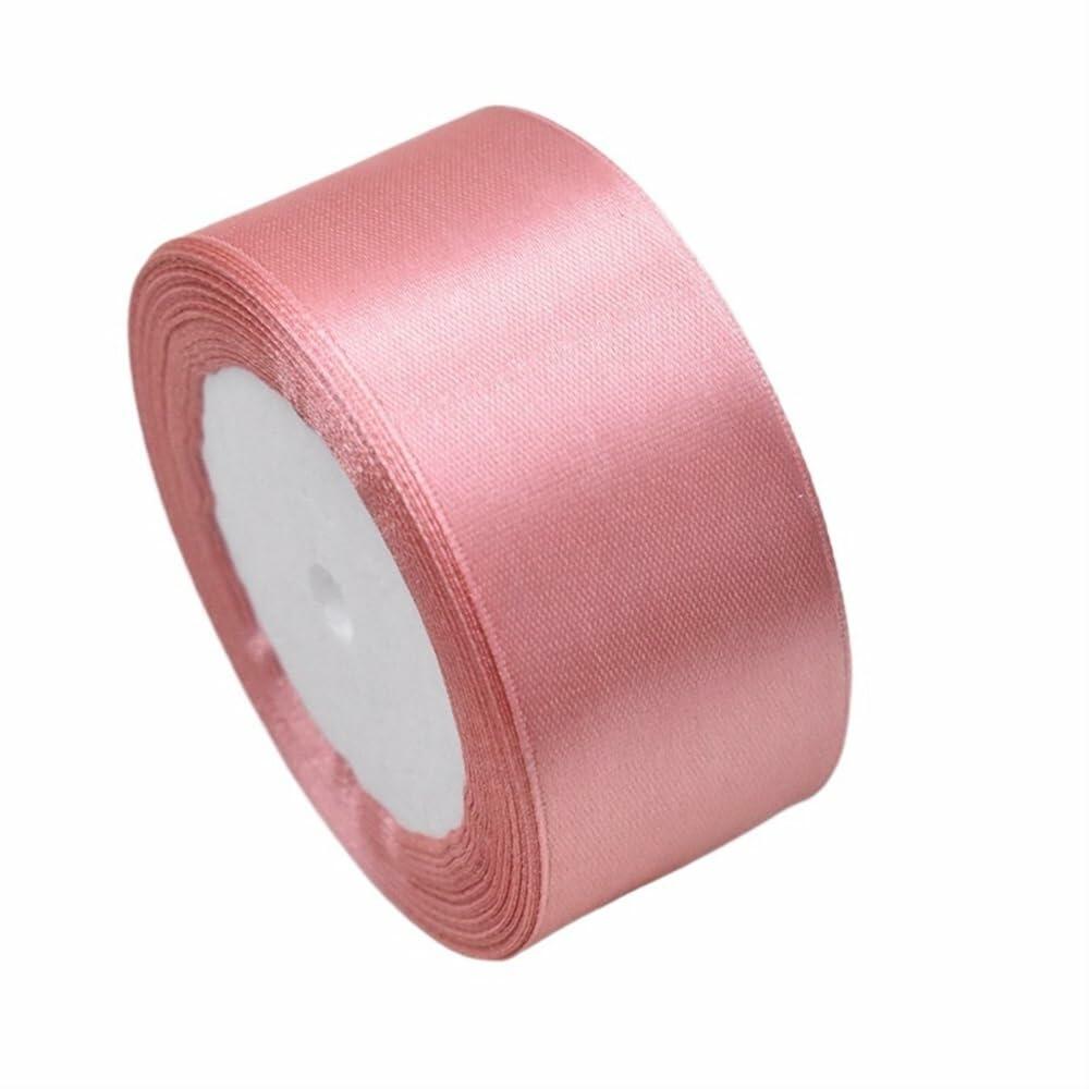 25 Yards 1.5" Pink Satin Ribbon for Weddings, Crafts, Bouquets & Gift Wrapping