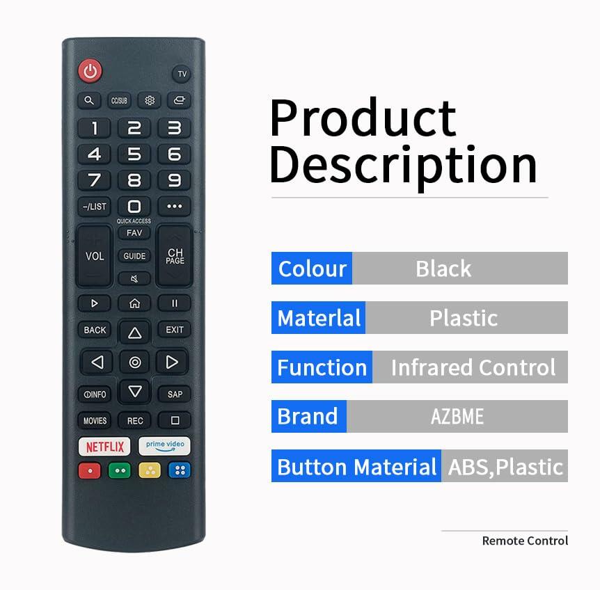 AKB76037002 RCA TV Replacement Remote for 4K UHD WebOS Smart TVs