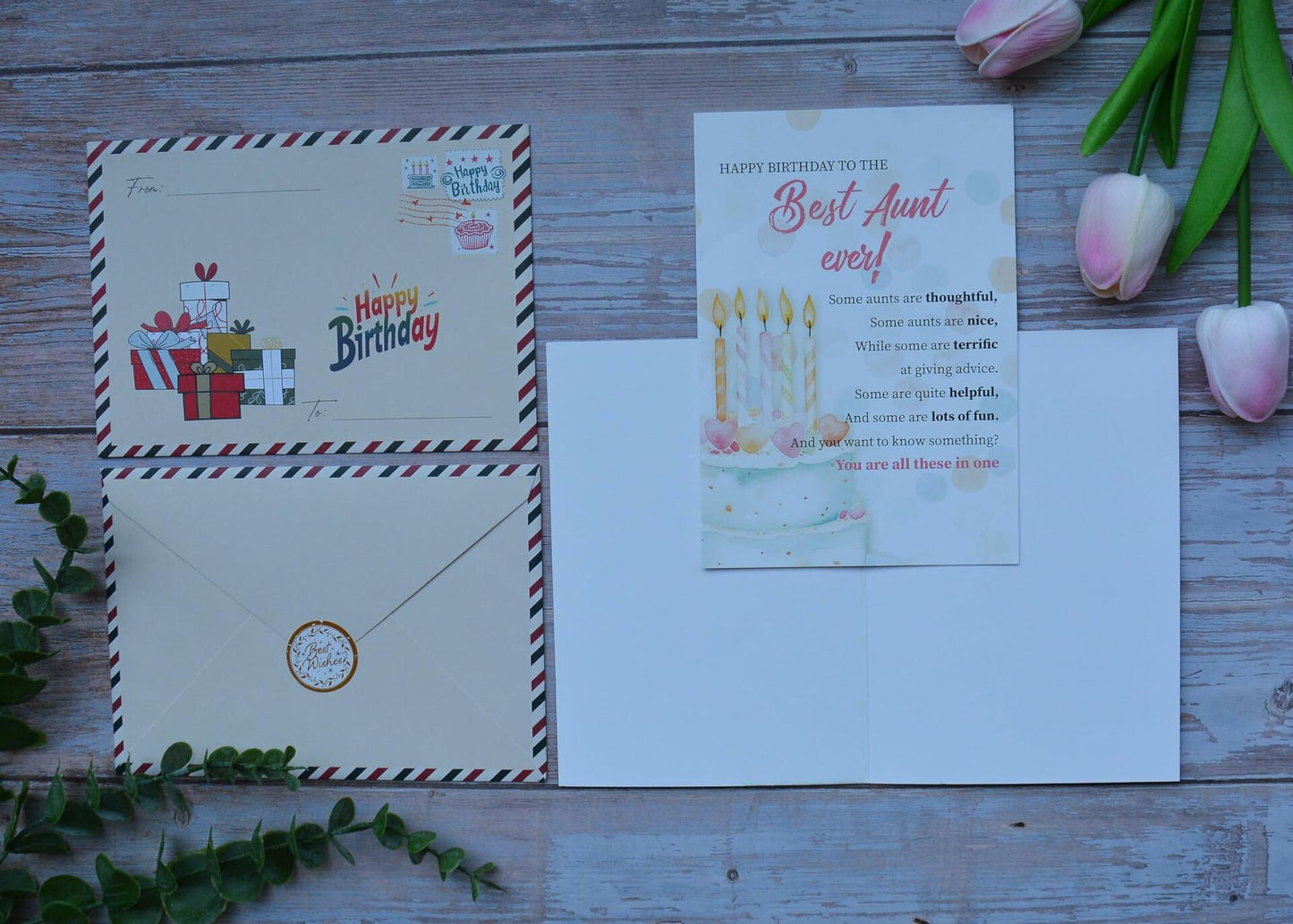 BlinkWishes Birthday Card for Bonus Brother with Envelope and Seal