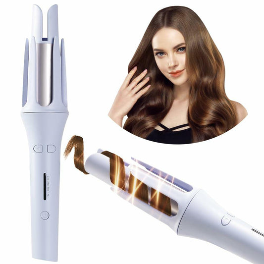 FOUYIN Auto Hair Curler 1 Inch 4 Temp Fast Heating Dual Voltage Blue