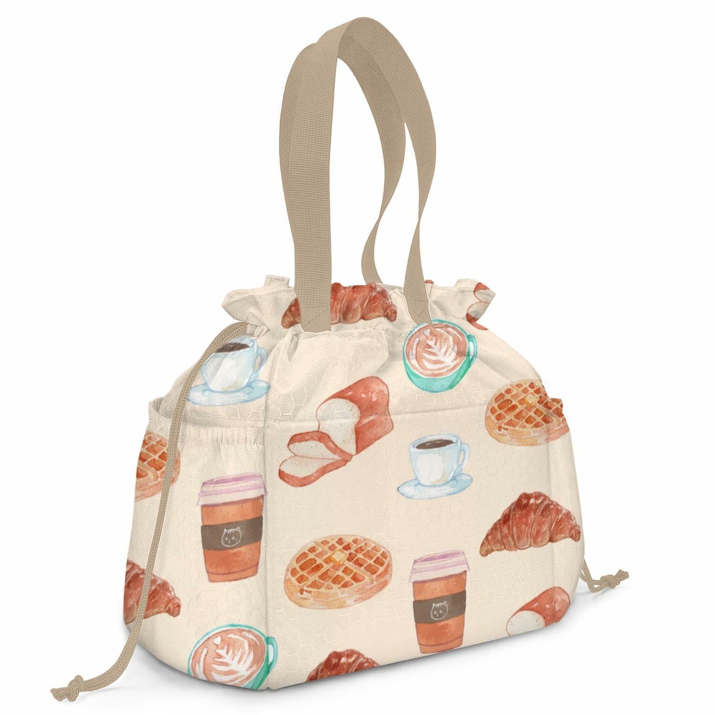 BLantt Cromwell Insulated Lunch Bag for Women Work Beige-4 11x10x6.5in