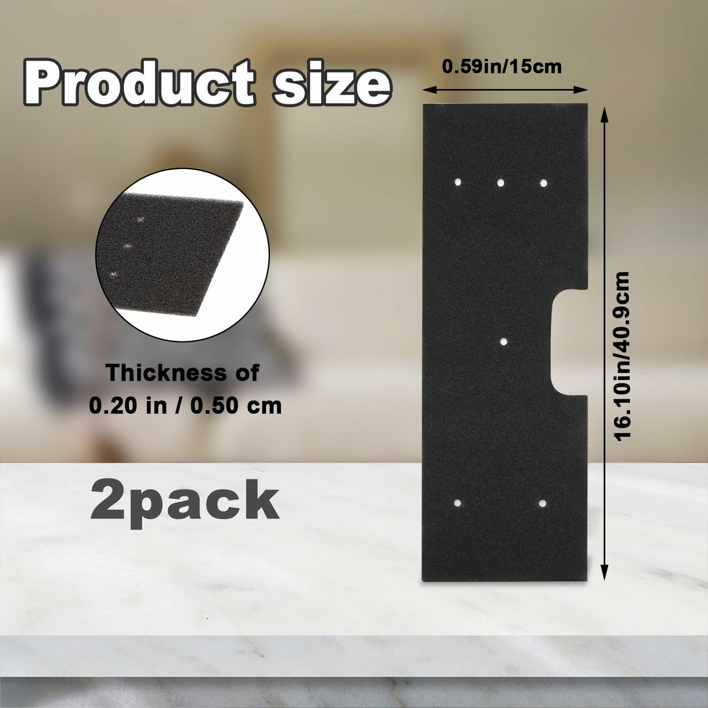 Wshxjzyay 2 Pack WH01x35719 Lint Filter Washer Dryer Combo Black