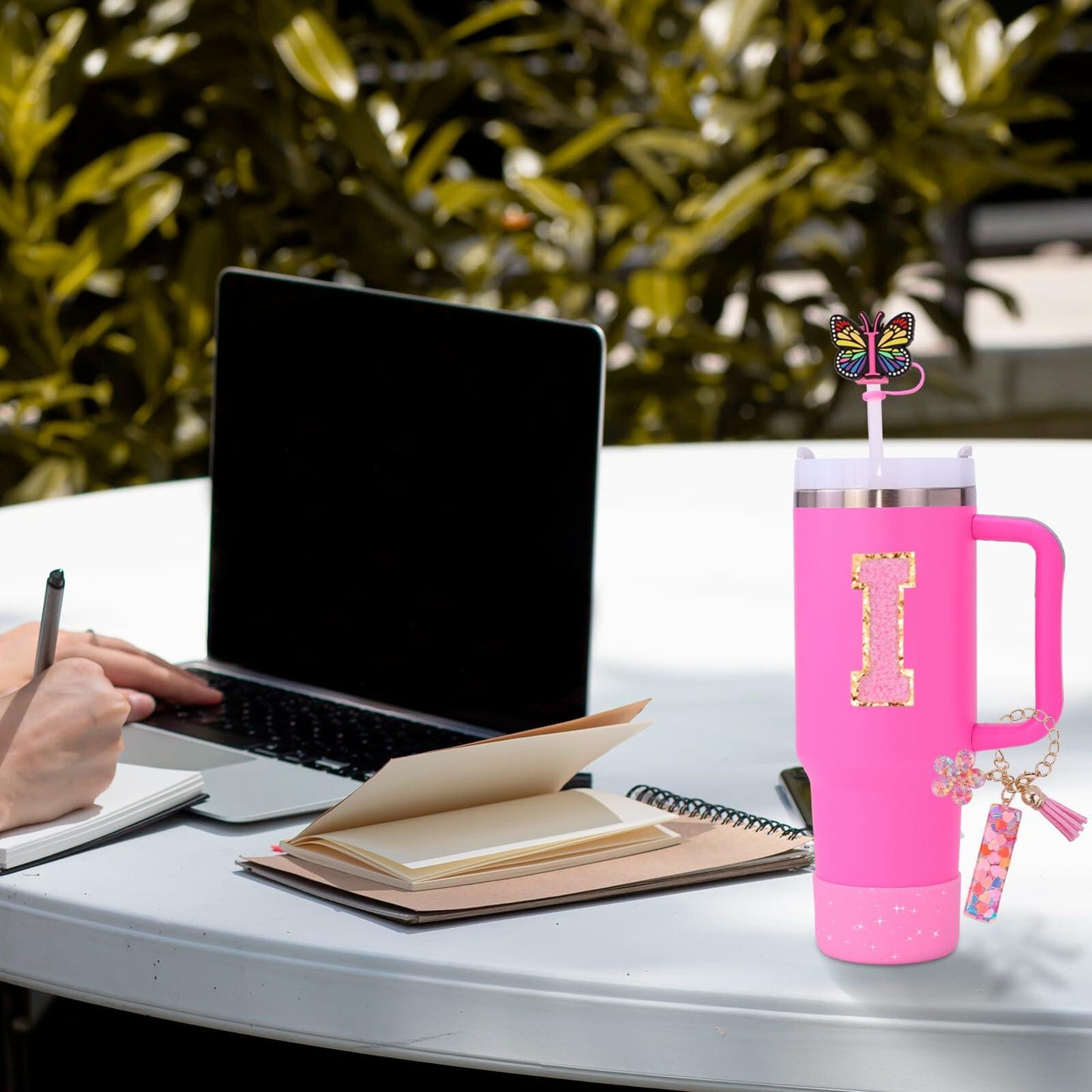 Liangang Stanley Cup 9PCS Accessories Set for 30oz & 40oz Cups Pink