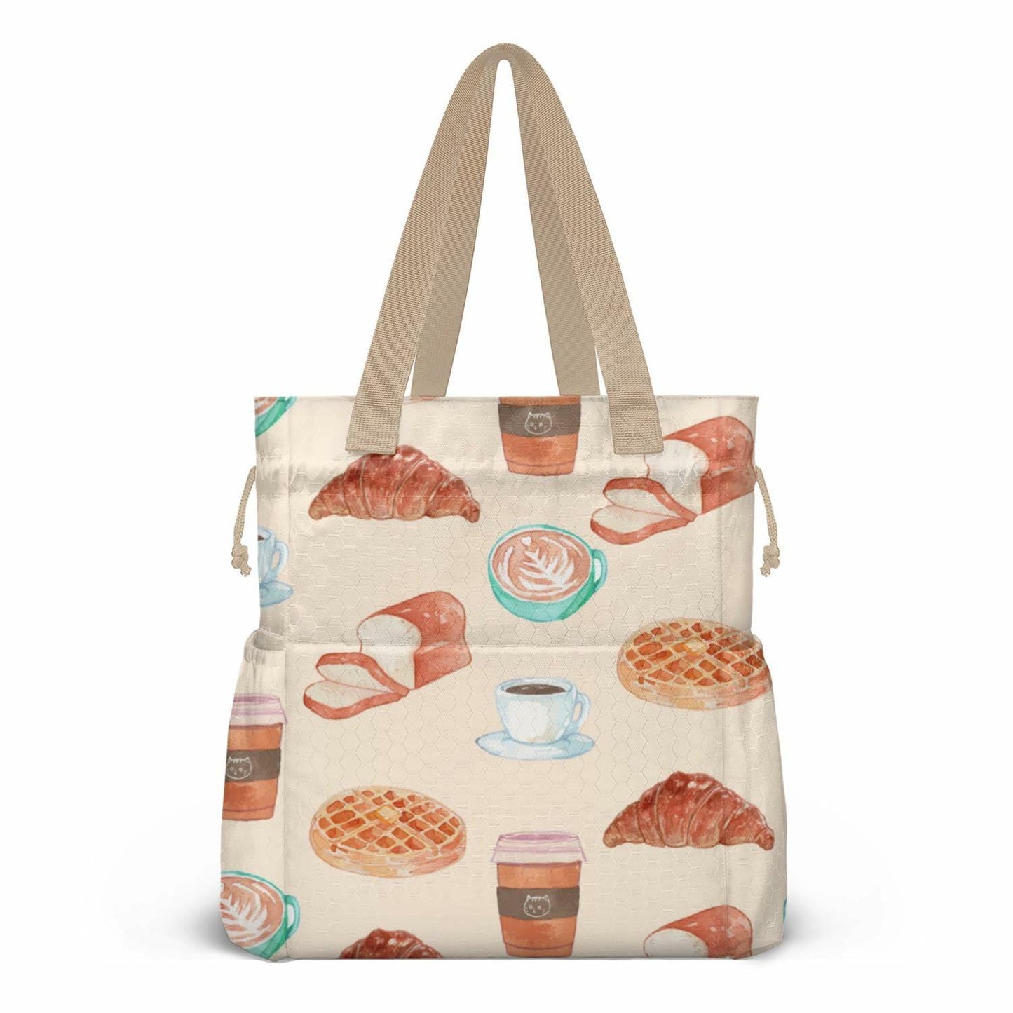 BLantt Cromwell Insulated Lunch Bag for Women Work Beige-4 11x10x6.5in