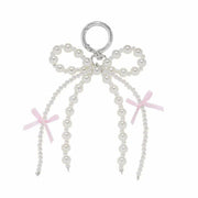 ICFIRSION Pearl Bow Keychain for Women Coquette Purse Bag Charm Style1
