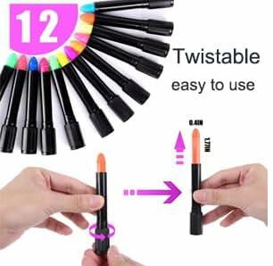JYACRQBB 12 Color UV Neon Face & Body Paint Glow Black Light Fluorescent