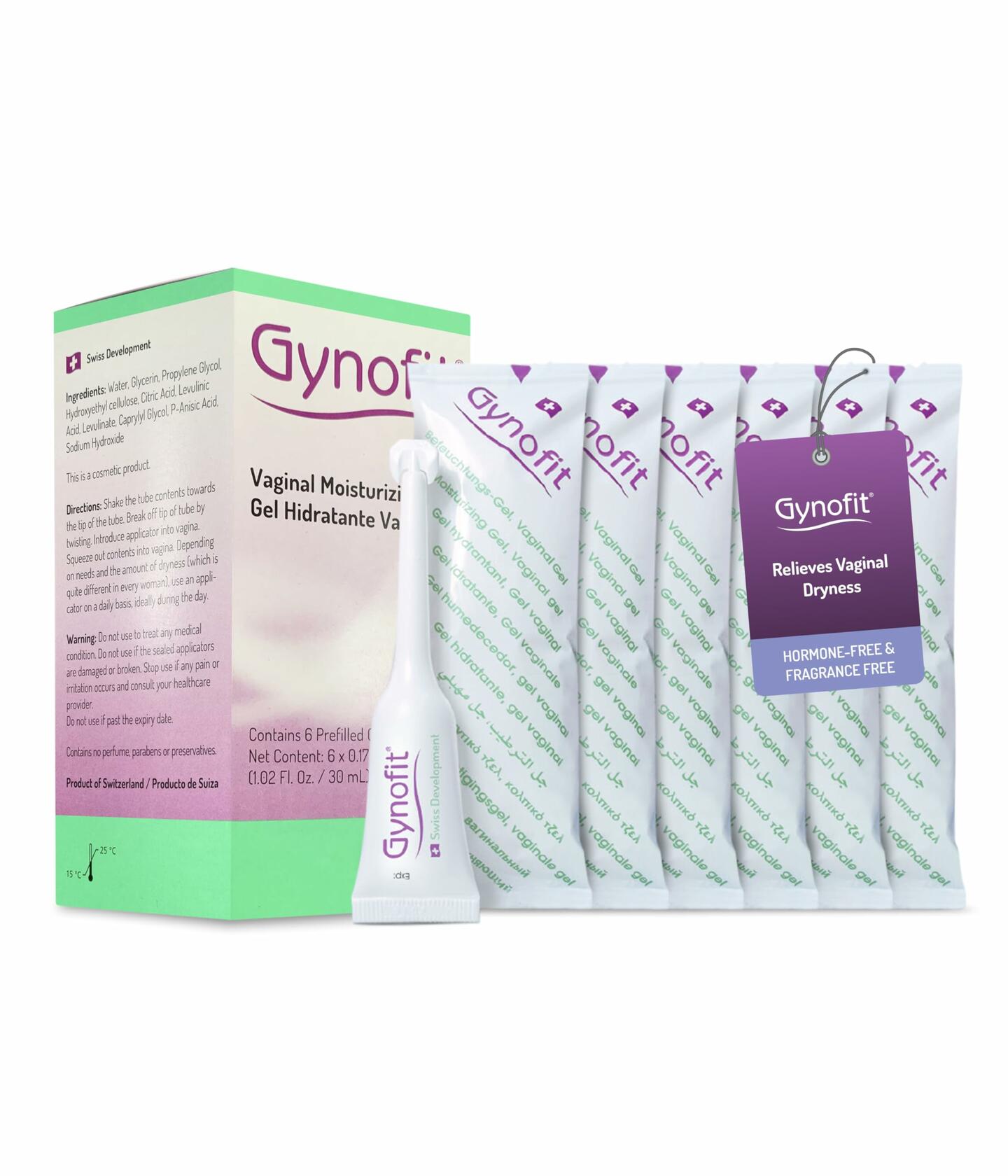 Gynofit Vaginal Gel 6 Pack – Moisturizing, Hormone & Fragrance Free