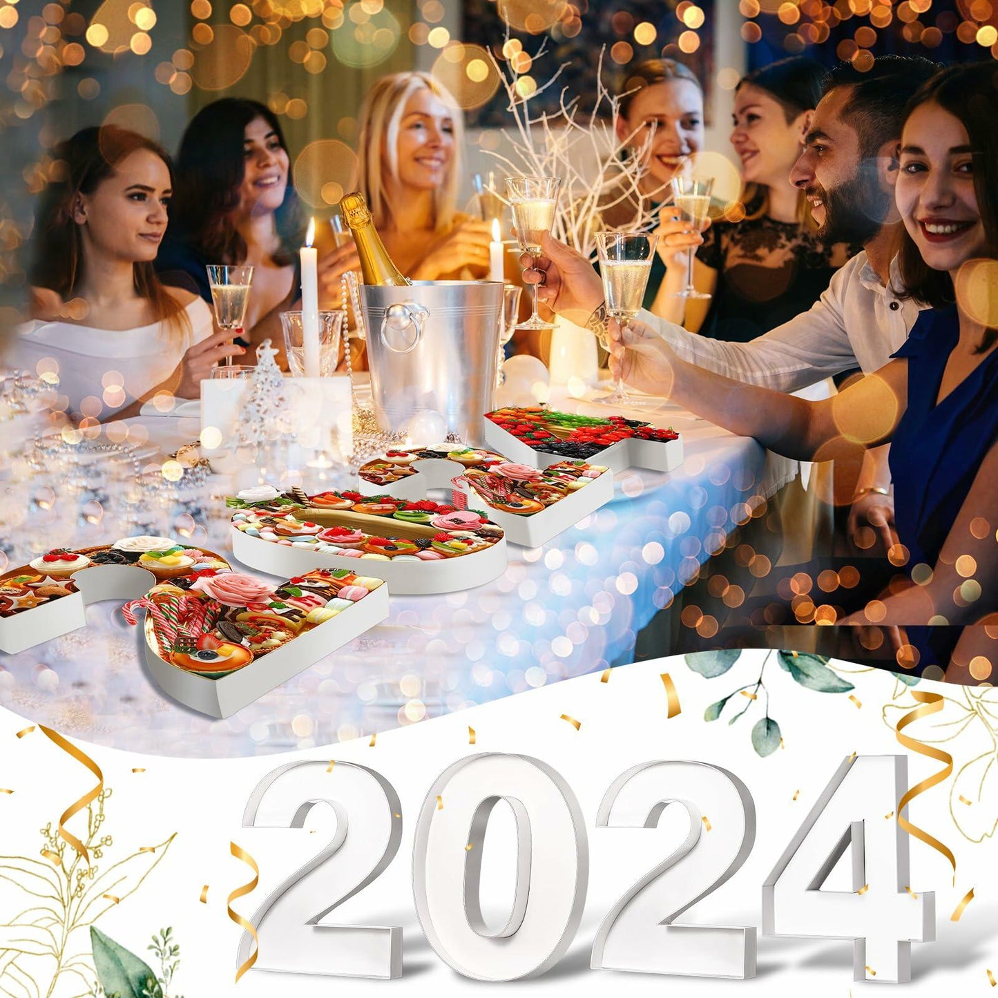 Mifoci 13.7" Cardboard Number 0 Photo Booth Prop White Birthday