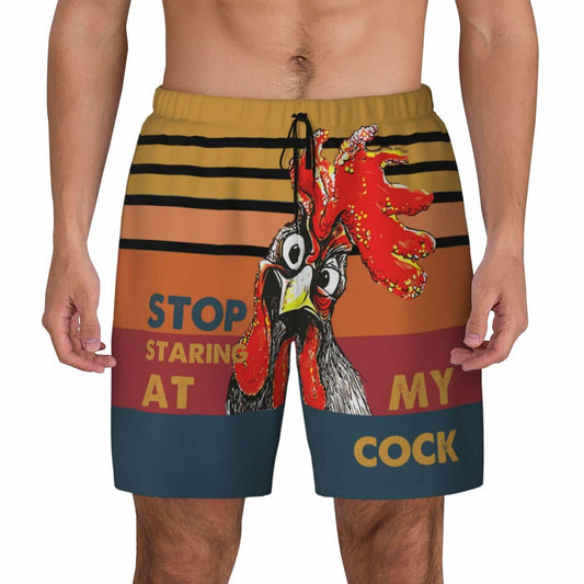 SolAzul Men's Swimming Trunks Funny Beach Board Shorts Quick Dry XL