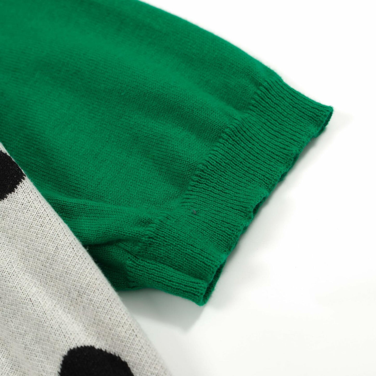 OXKNIT Men’s Green Dot Knit Polo Shirt Short Sleeve Casual Golf Button-Down