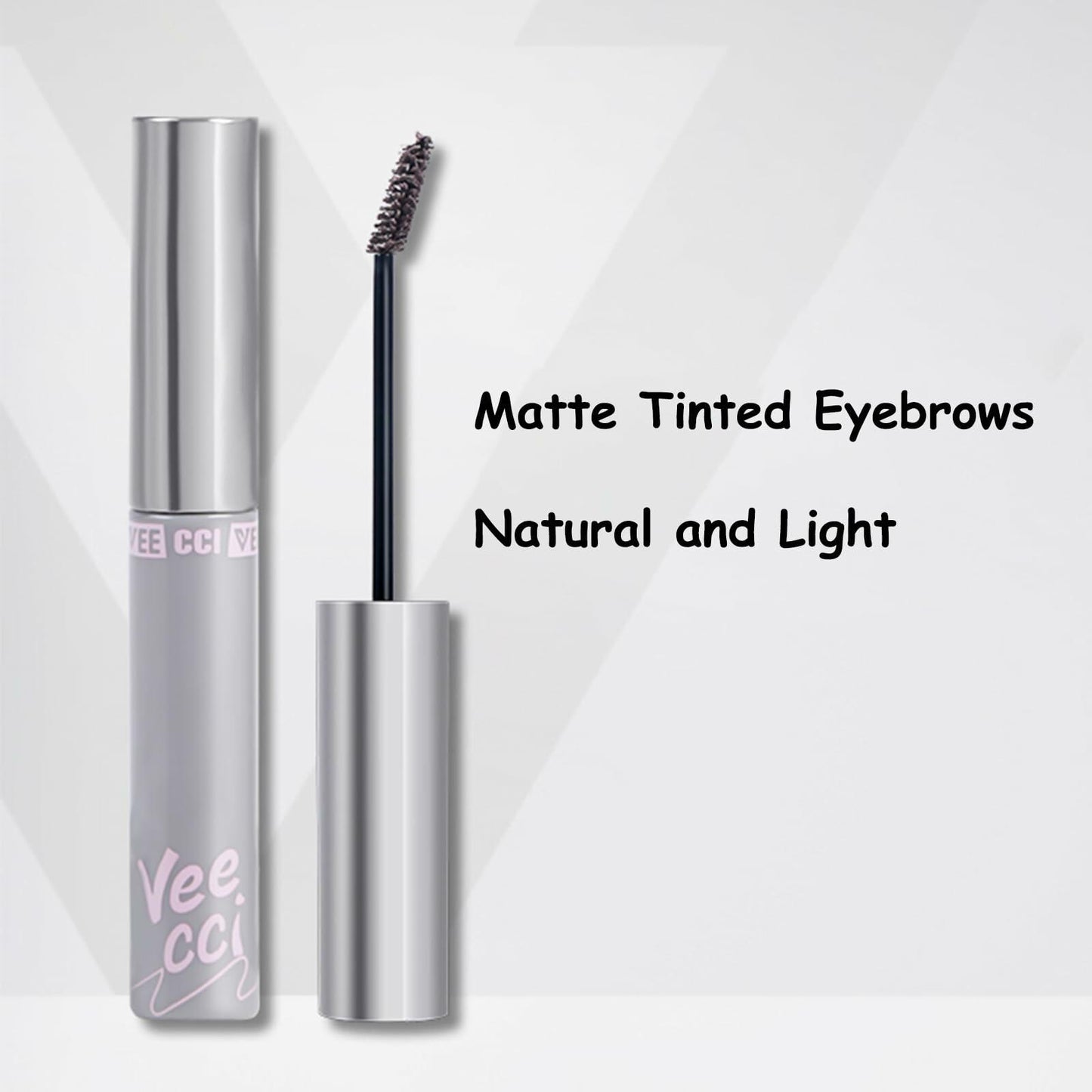 VEECCI Waterproof Eyebrow Gel Mascara Brown Smudge-Proof Long-Wear Makeup