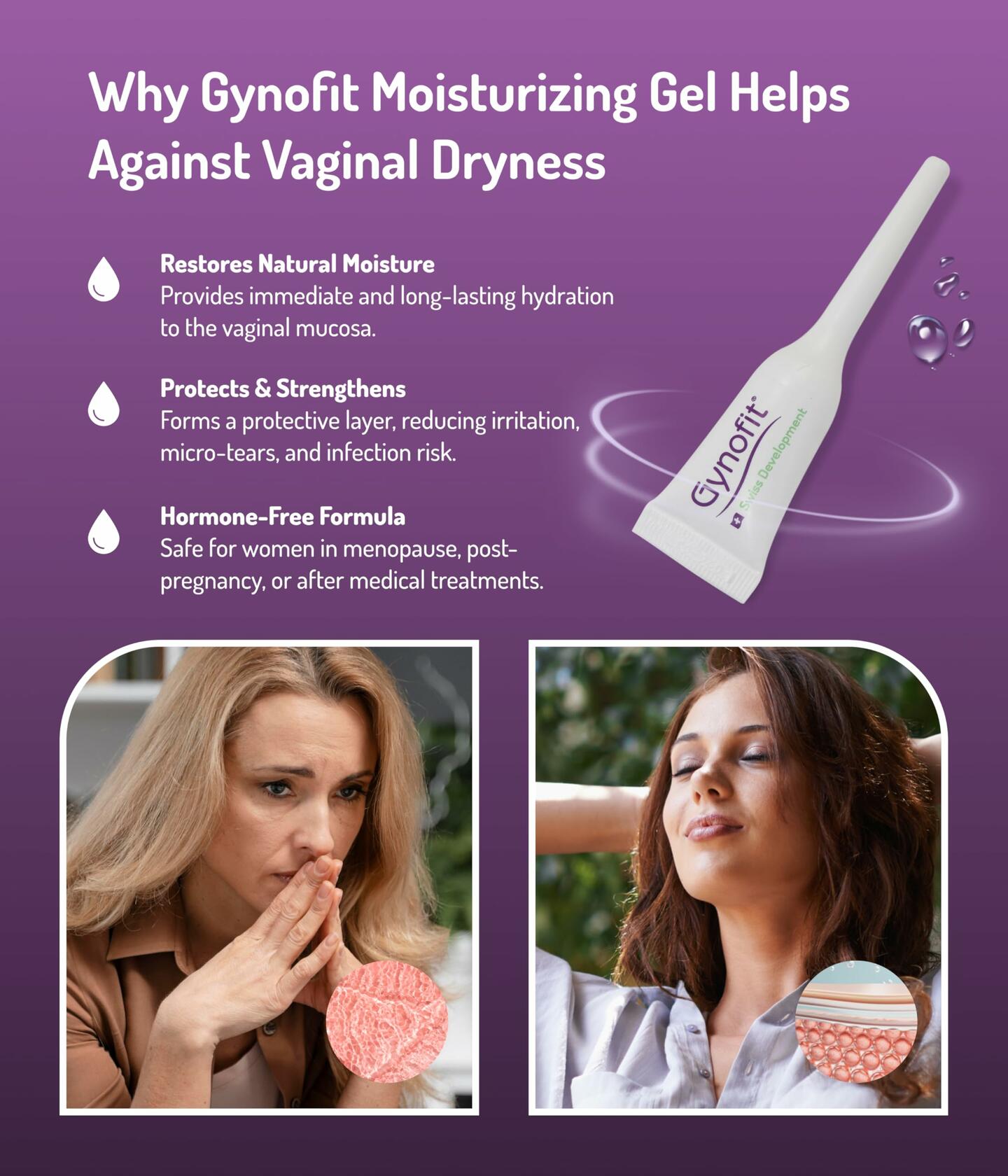 Gynofit Vaginal Gel 6 Pack – Moisturizing, Hormone & Fragrance Free
