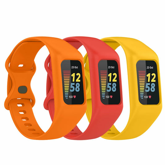 3 Pack Gheper Silicone Bands Fitbit Charge 3/3SE/4/5/6 Soft Replacement Strap